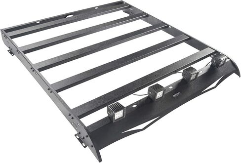 u-Box Tundra Top Roof Rack الأمتعة ناقل البضائع ث / 4X 18W LED أضواء لتويوتا تندرا Crewmax 4-Door رافعة شاحنة خفيفة لنقل السلع 2014-2021 in Kuwait