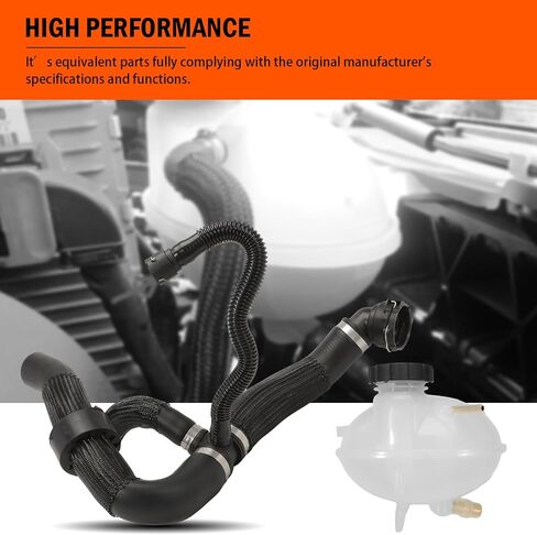 Engine Radiator Coolant Reservoir Expansion Tank and Lower Coolant Outlet Hose Compatible with 2015-2021 Renegade 2.4L, 2017-2022 Compass 2.4L OEM 603-841 68327756AA 68380330AB 68380330AA in Saudi Arabia