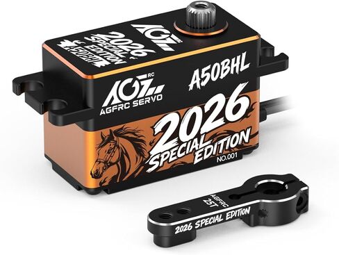 AGFRC 20KG Low-Profile Steering-Servo High-Torque -Programmable Full Metal Gear Brushless RC Servo for 1/10 RC Truck Crawler, Control Angle 180° (A62BHL) in Kuwait