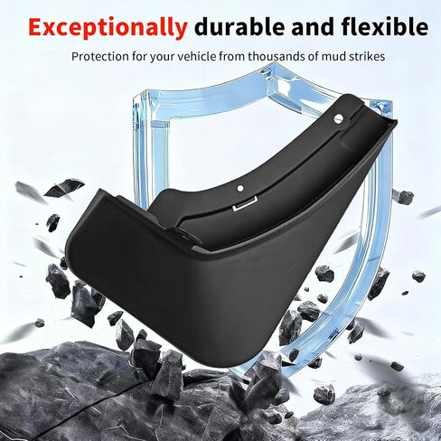 No Drill Mud Flaps for 2024-2026 Hyundai Santa Fe SUV, Heavy Duty Front & Rear All Weather Splash Guards Set for SE/SEL/XRT/Limited/Calligraphy/Hybrid Models, OEM-Style Black Mud Guards in Saudi Arabia