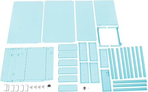 6 Drawer Metal File Cabinet with Lock, Modern Steel Vertical File Organizer Box with Wheels, Heavy Duty File Storage for Office Study Dresser and More to Store Stamps (Blue) in Saudi Arabia
