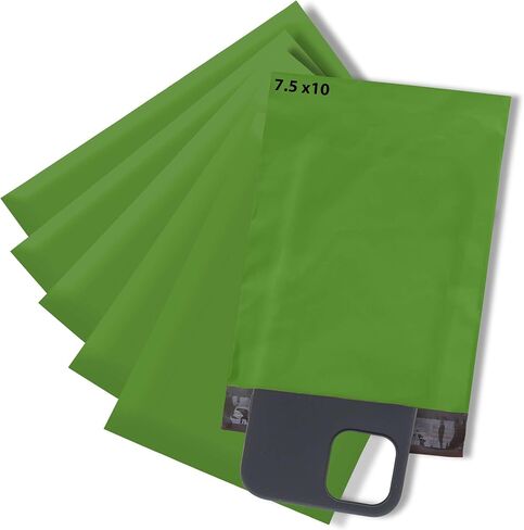Small Poly Mailers 7.5x10, Solid Green Shipping Bags - Tear And Puncture Free Poly Bags - Water Resistant Mailing Bags - Packaging Bags For Small Business - 100 Count in Kuwait