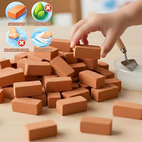 Mini Bricks Building Sets,Brick and Mortar Construction Set,DIY Mini House Block Building Kit,Realistic Mini Bricks STEM Creative Gifts in Saudi Arabia