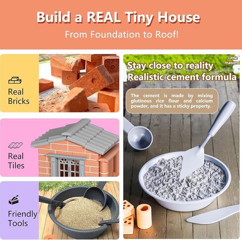 Mini Bricks Building Sets,Brick and Mortar Construction Set,DIY Mini House Block Building Kit,Realistic Mini Bricks STEM Creative Gifts in Saudi Arabia