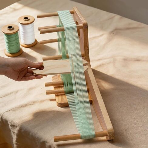 Inkle Loom with Inkle Weaving Shuttle, Wooden Inkle Loom Kit for Knitting & Crochet Supplies, Multi-Craft Table Loom for Beginner,Art & Craft Supplies for Textile Enthusiast's Present in Saudi Arabia