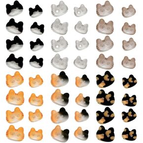 Cute Cat Shape Resin Multicolor Sewing Buttons for Shirts, Sweaters, and Jeans - 48 Pieces, 12 Colors, 2 Holes, DIY Craft Supplies in Saudi Arabia