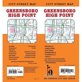 Greensboro / High Point, North Carolina Street Map in Saudi Arabia