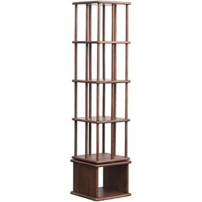 Bookshelf Black Walnut Bookshelf, Floor Shelf, Modern Simple Rotating, 360 Degree Bookcase for Living Room Home Office in Saudi Arabia