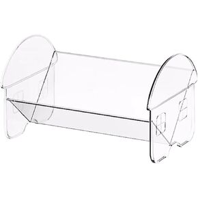 Bookshelf Small Home Tabletop Open Bookshelf Transparent Acrylic Inclined Organizer Shelf for Living Room Home Office in Saudi Arabia