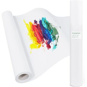 WRJIANGFA White Kraft Paper Roll 16.7" x 16.4 ft | Art Easel Paper Roll for Drawing, Painting & Kids Crafts | Durable Refill Roll for School Projects, Bulletin Board & Gift Wrapping in Saudi Arabia