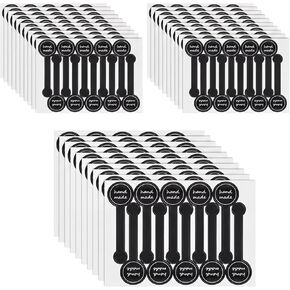 300Pcs Black Handmade Cake Stickers for Baked Goods Baking Seal Labels Lollipop Sealing Stickers for Pastry Food Hand Made Sticker Bakery Labels for Cookie Bread Cheesecake Packaging in Kuwait