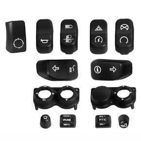 Plastic Motorcycle Switch Housing Button Caps Hand Control Switch Buttom Covers Fit for Harley Touring Electra Glide Street Glide Road King Ultra Limited FLHT FLHX FLHR 2014-2023 in Saudi Arabia