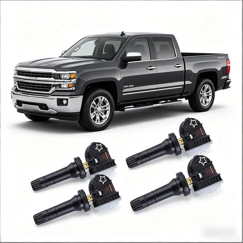 4 قطع أجهزة استشعار ضغط الإطارات 315 ميجا هرتز لسيارة Chevy Silverado(2007-2019)، لسيارة GMC Acadia(2009-2019)، لسيارة Buick Enclave(2009-2017)، لسيارة Cadillac ATS(2014-2019)، استبدال OE المباشر 7002051 in Kuwait