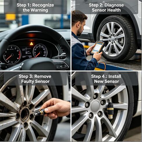 4 قطع أجهزة استشعار ضغط الإطارات 315 ميجا هرتز لسيارة Chevy Silverado(2007-2019)، لسيارة GMC Acadia(2009-2019)، لسيارة Buick Enclave(2009-2017)، لسيارة Cadillac ATS(2014-2019)، استبدال OE المباشر 7002051 in Kuwait