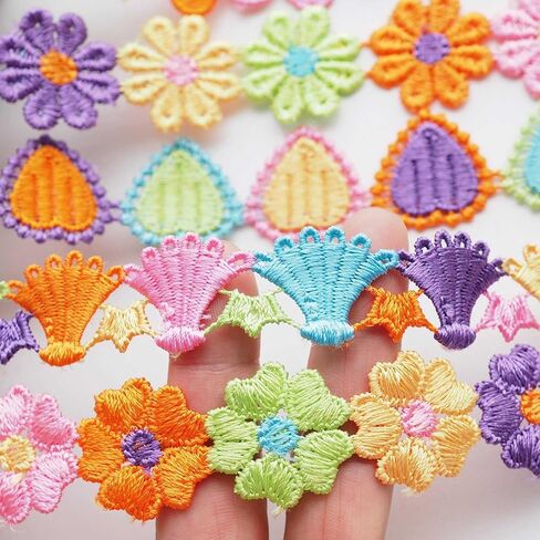 5 Rolls（10 Yards） Colors Flower Heart-Shaped Lace Trim Ribbon for Enhanced DIY, Sewing, Crafting, Home Decor, and Flower Embellishments – 2 Yards Each （5 Styles Mixed） in Saudi Arabia