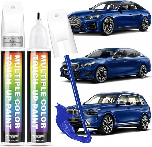 [عبوتان] متوافق مع طلاء BMW Touch Up [أبيض جبال الألب (300)] - مكافئ OEM، متوافق مع التجفيف السريع، مجموعة إصلاح الخدوش الصديقة للبيئة، متوافقة مع الخدوش العميقة in Kuwait
