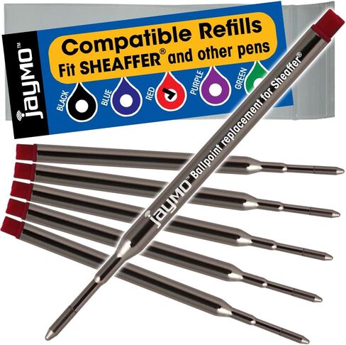 بديل Jaymo لجهاز Sheaffer K 99325 - يبلغ طوله 3.75 بوصة / 95 مم - عبوة قلم حبر جاف - 12 أزرق in Kuwait