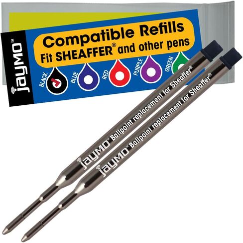 بديل Jaymo لجهاز Sheaffer K 99325 - يبلغ طوله 3.75 بوصة / 95 مم - عبوة قلم حبر جاف - 12 أزرق in Kuwait