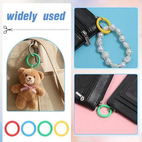 100PCS Plastic Rings for Index Cards, 20mm/0.787in PE Binder Ring, Double Buckle Index Card Rings, for Binding Cards/Photos, Indexs Cards, Key Ringv(Colorful) in Kuwait