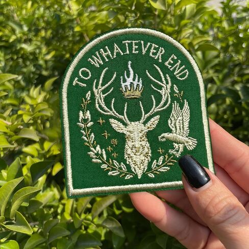 to Whatever End Patch 3 Inches Funny Throne of Glass, Deer, Crown, Bookish Humor Iron On/Sew On Embroidery Fabric Applique Patches for Trucker Hats Clothes Backpack DIY Accessories Mom Dad Gifts in Saudi Arabia