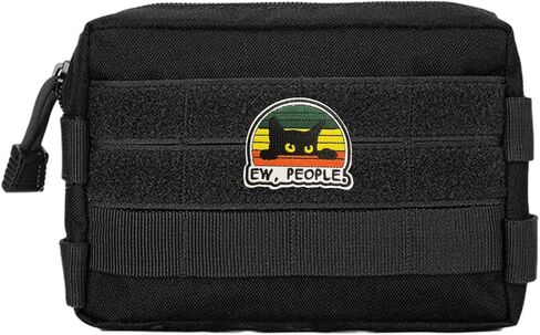 Ew People Anti Social Grumpy Cat Retro Vintage Patch, Embroidered Tactical Funny Hook and Loop Military Patch Morale Patches for Hat, Clothing, Bag, Backpack, Jackets, Molle Vest (Hook & Loop) in Kuwait