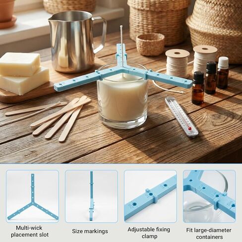 semihacker 3 pcs Universal Wick Centering Tool,Adjustable Candle Wick Centering Stabilizer Tool, Universal Candle Wick Placer Fit Most Containers, Wick Holders for Candle Making Essentials in Saudi Arabia