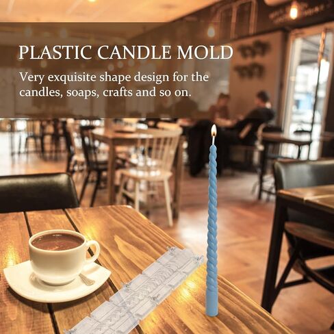 Acrylic Spiral Taper Candle Mold for Candle Making DIY, Lightweight and Compact Casting Mold for, to Decorate Your Home with Assorted Color in Kuwait