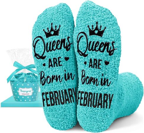 HAPPYPOP December Queen Birth Month Socks - December Birthday Gifts, Socks for Her Female In Green in Saudi Arabia