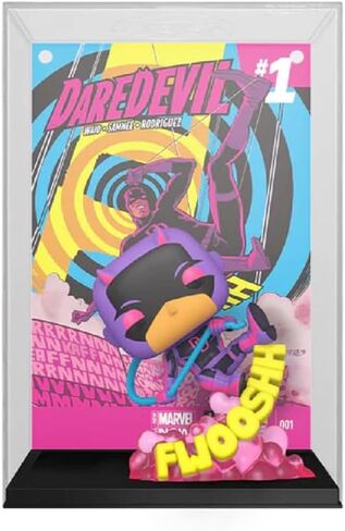 Funko Pop! Marvel Daredevil Comic Cover Exclusive Glow-in-The-Dark Vinyl Bobblehead Figure, 4.45 inches in Kuwait