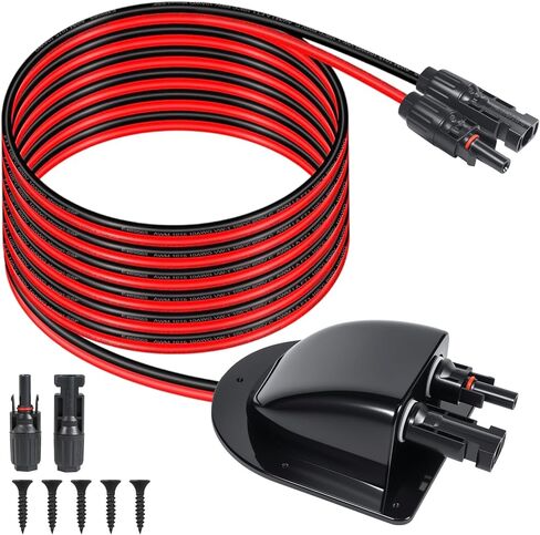 Solar Cable Entry Gland with10AWG Solar Extension Cable Compatible with MC4, Weatherproof Roof Cable Entry Housing for RV Camper Van Boat Shed Garage (10 FT) in Saudi Arabia