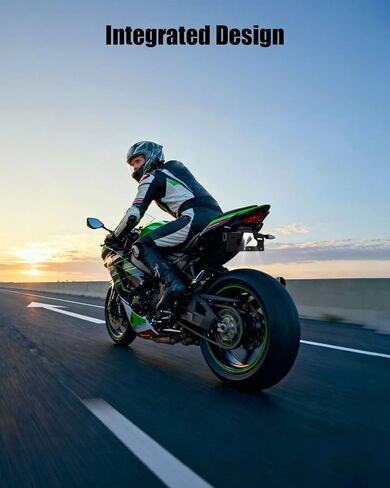 مزيل حاجز لوحة ترخيص الدراجة النارية مناسب لـ NINJA ZX-4R ZX-4RR ZX-4R SE 2023-2026 مناسب لـ NINJA ZX-25R 2020-2026 مع ضوء LED للوحة ترخيص الذيل in Kuwait