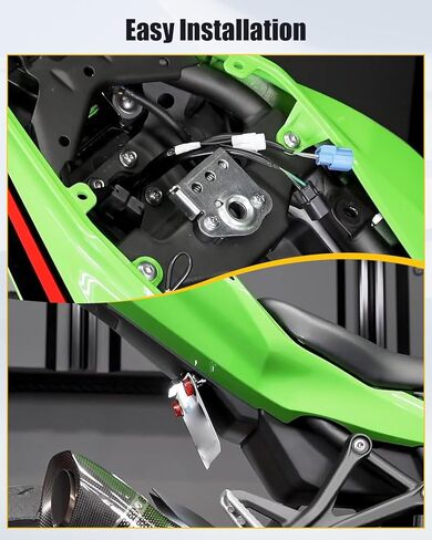 مزيل حاجز لوحة ترخيص الدراجة النارية مناسب لـ NINJA ZX-4R ZX-4RR ZX-4R SE 2023-2026 مناسب لـ NINJA ZX-25R 2020-2026 مع ضوء LED للوحة ترخيص الذيل in Kuwait