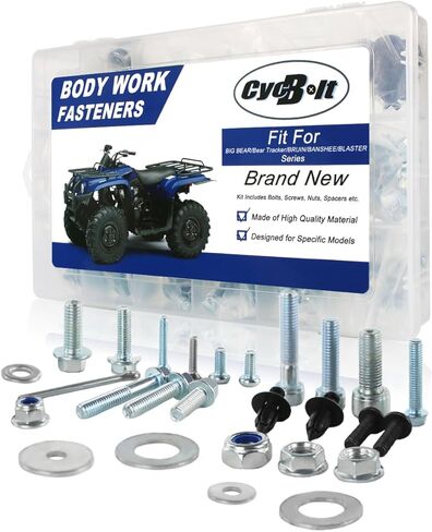 ATV 260 PCS Body Work Bolt Set Compatible with Big Bear 350/400/ 250/40, YFM25XS Bear Tracker 250, Bruin 350/250, Banshee 350/200 Body Screw Kits Fastener Set in Saudi Arabia