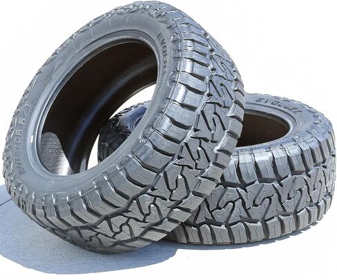 Set of 2 (TWO) Evoluxx Rotator R/T All-Terrain Mud Off-Road Light Truck Radial Tires-LT275/65R20 275/65/20 275/65-20 128/125R Load Range F LRF 12-Ply BSW Black Side Wall in Kuwait