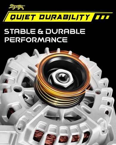 Oktiger Upgraded Alternator for Chevy Impala 2012-2020 3.6L Captiva Sport 2012, for GMC Terrain 2010-2012 3.0L, for Buick Lacrosse, for Cadillac Srx, 12V 150Amp Clockwise 6-Groove Pulley, OE 13502585 | Precision CNC castings + die-cast aluminum housing, P in Kuwait