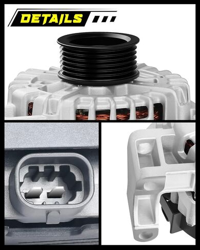 Oktiger Upgraded Alternator for Chevy Impala 2012-2020 3.6L Captiva Sport 2012, for GMC Terrain 2010-2012 3.0L, for Buick Lacrosse, for Cadillac Srx, 12V 150Amp Clockwise 6-Groove Pulley, OE 13502585 | Precision CNC castings + die-cast aluminum housing, P in Kuwait