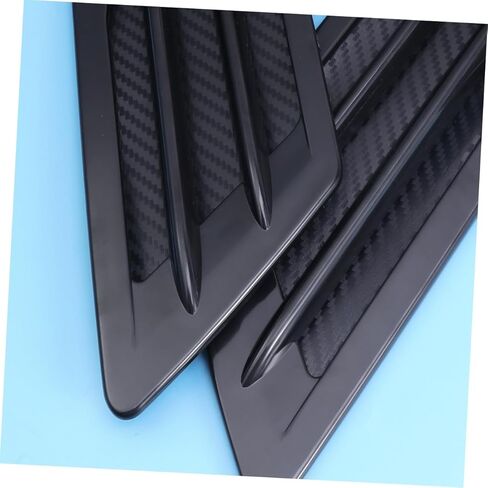 GALPADA 2Pcs Black Side Air Vent Decoration Stickers for Auto Suv Grille Trim Adhesive Intake Cover Easy Installation Heat Resistant Plated Material in Kuwait