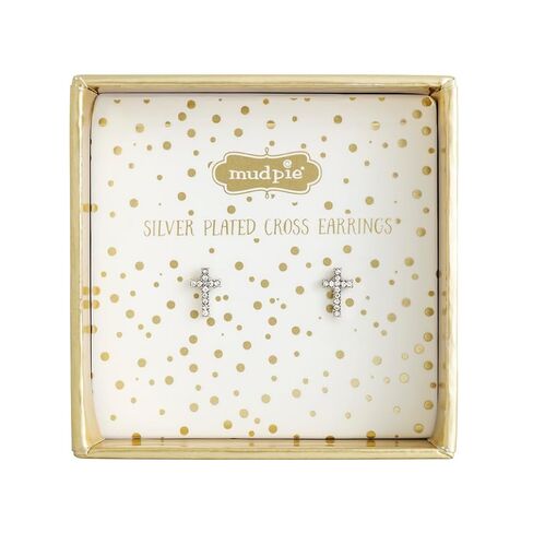 Mud Pie Little Girl Gold Cross Stud Earrings in Saudi Arabia