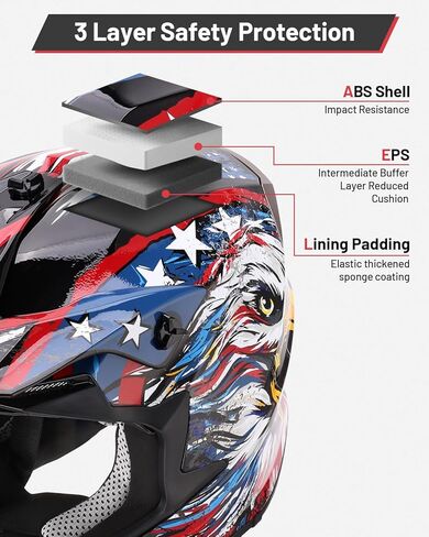 Youth Dirt Bike Helmet DOT Certified - Full Face Motorcycle Helmet with Goggles & Gloves for 8-18 Years Old, Kid ATV Helmets for Boys & Girls,Four Wheeler Helmet Motocross BMX ATV UTV Riding Dirt Bike in Saudi Arabia