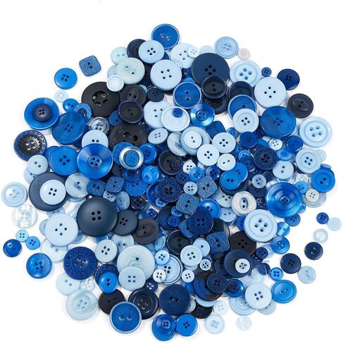 300-400 PCS Assorted Metallic Color Resin Buttons 2 and 4 Holes Round Craft for Sewing DIY Crafts Children's Manual Button,Metallic Color in Saudi Arabia