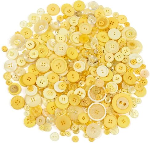 300-400 PCS Assorted Metallic Color Resin Buttons 2 and 4 Holes Round Craft for Sewing DIY Crafts Children's Manual Button,Metallic Color in Saudi Arabia