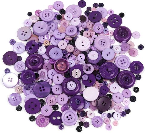 300-400 PCS Assorted Metallic Color Resin Buttons 2 and 4 Holes Round Craft for Sewing DIY Crafts Children's Manual Button,Metallic Color in Saudi Arabia