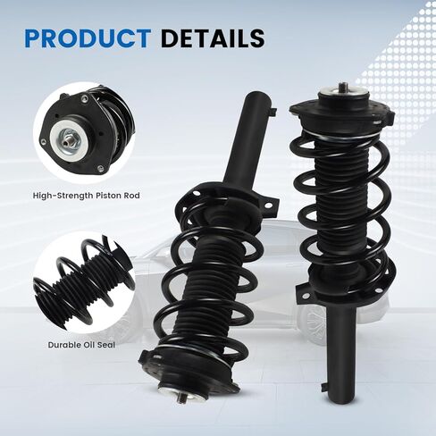 قطعتان من ممتص الصدمات الأمامي لسيارة 2006-2013 Audi A3/ A3 Quattro، 2005-2017 Volkswagen Jetta/Passat، 12-17 Beetle، 07-11 Eos، 10-14 Golf، 06-09 Rabbit، 09-17 CC، دعامة زنبركية ملفوفة كاملة 172311 in Kuwait