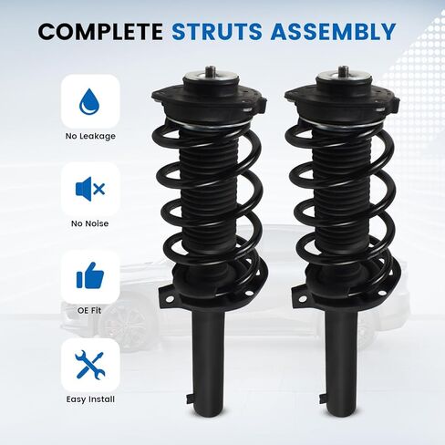 قطعتان من ممتص الصدمات الأمامي لسيارة 2006-2013 Audi A3/ A3 Quattro، 2005-2017 Volkswagen Jetta/Passat، 12-17 Beetle، 07-11 Eos، 10-14 Golf، 06-09 Rabbit، 09-17 CC، دعامة زنبركية ملفوفة كاملة 172311 in Kuwait