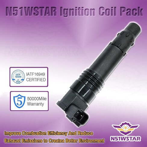 Ignition Coil Pack Set Of 1 Compatible With KAWASAKI ZR1000 Z250 ER6N Ninja 650 Versys 650 Z750S ZR750K Z750 ANNO Replacement For 129700-4580 129700-5350 1297004580 1297005350 in Kuwait