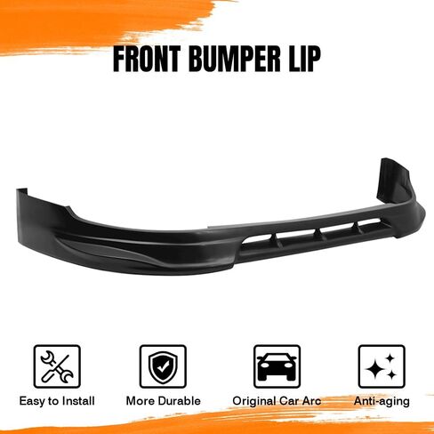 Front Bumper Lip Spoiler, Compatible with 2011-2013 Kia Optima Base Models, PU Black Ikon Style Add-on Front Splitter Air Dam Chin Protector in Kuwait