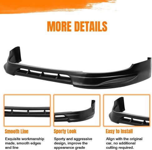 Front Bumper Lip Spoiler, Compatible with 2011-2013 Kia Optima Base Models, PU Black Ikon Style Add-on Front Splitter Air Dam Chin Protector in Kuwait