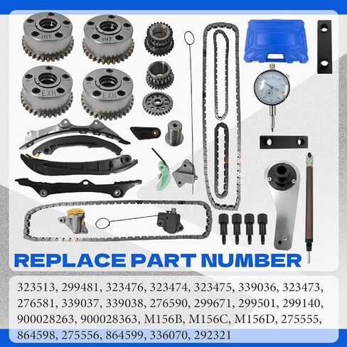 Timing Chain Tool Kit w/VVT Phasers Compatible with Maserati Quattroporte 2013-2017, fits for Ghibli 2014-2023, fits for Levante 2017-2023 3.0L M156, Replace 339036 299481 323513 900028263 in Saudi Arabia