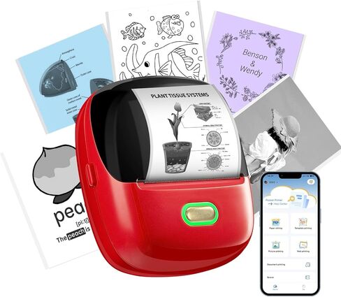 ORGSTA Sticker Printer, 300 DPI Ultra-Clear Mini Portable Sticker Maker with Banner Printing Function, Inkless Thermal Printer for Journaling, DIY Gifts, Study Note, Compatible with iPhone and Android in Saudi Arabia