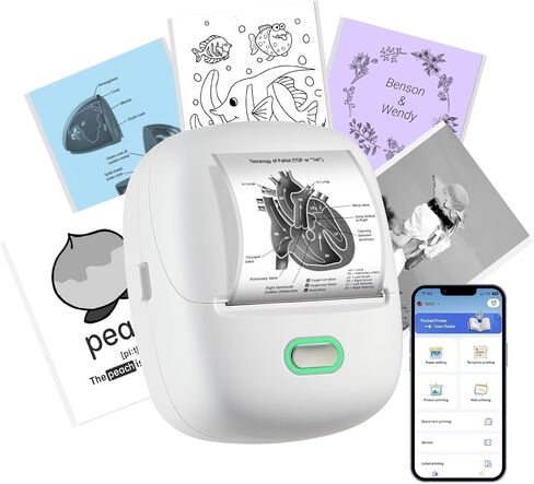 ORGSTA Sticker Printer, 300 DPI Ultra-Clear Mini Portable Sticker Maker with Banner Printing Function, Inkless Thermal Printer for Journaling, DIY Gifts, Study Note, Compatible with iPhone and Android in Saudi Arabia